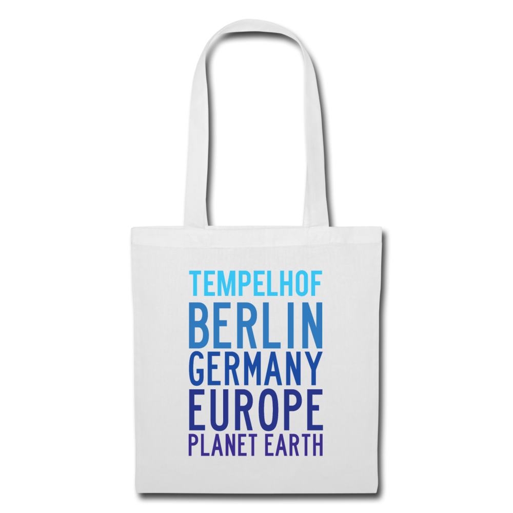 Tempelhof Planet Earth - Stoffbeutel - Weiß