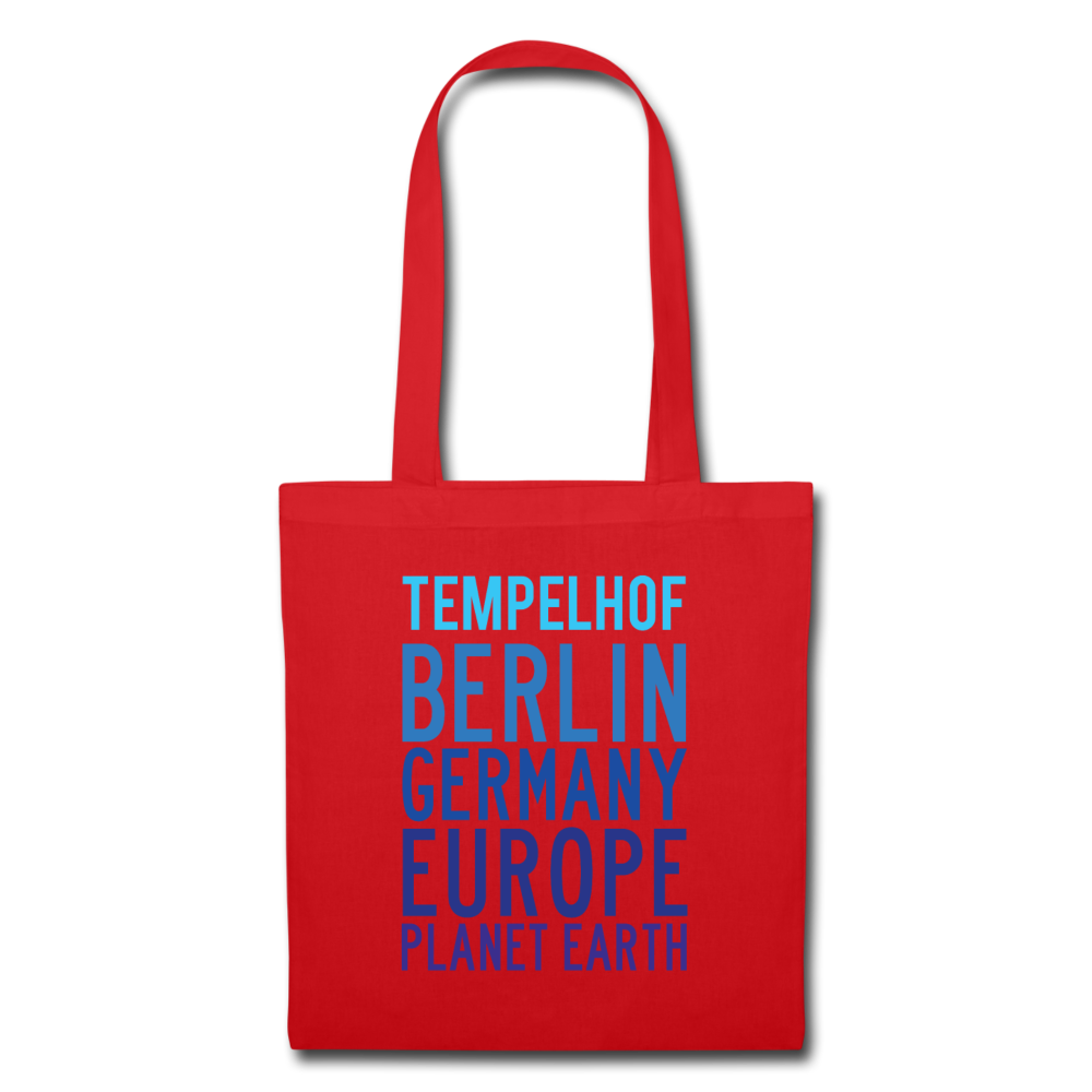 Tempelhof Planet Earth - Stoffbeutel - Rot