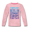 Tempelhof Planet Earth - Kinder Langarmshirt - Hellrosa