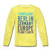 Tempelhof Planet Earth - Kinder Langarmshirt - Gelb