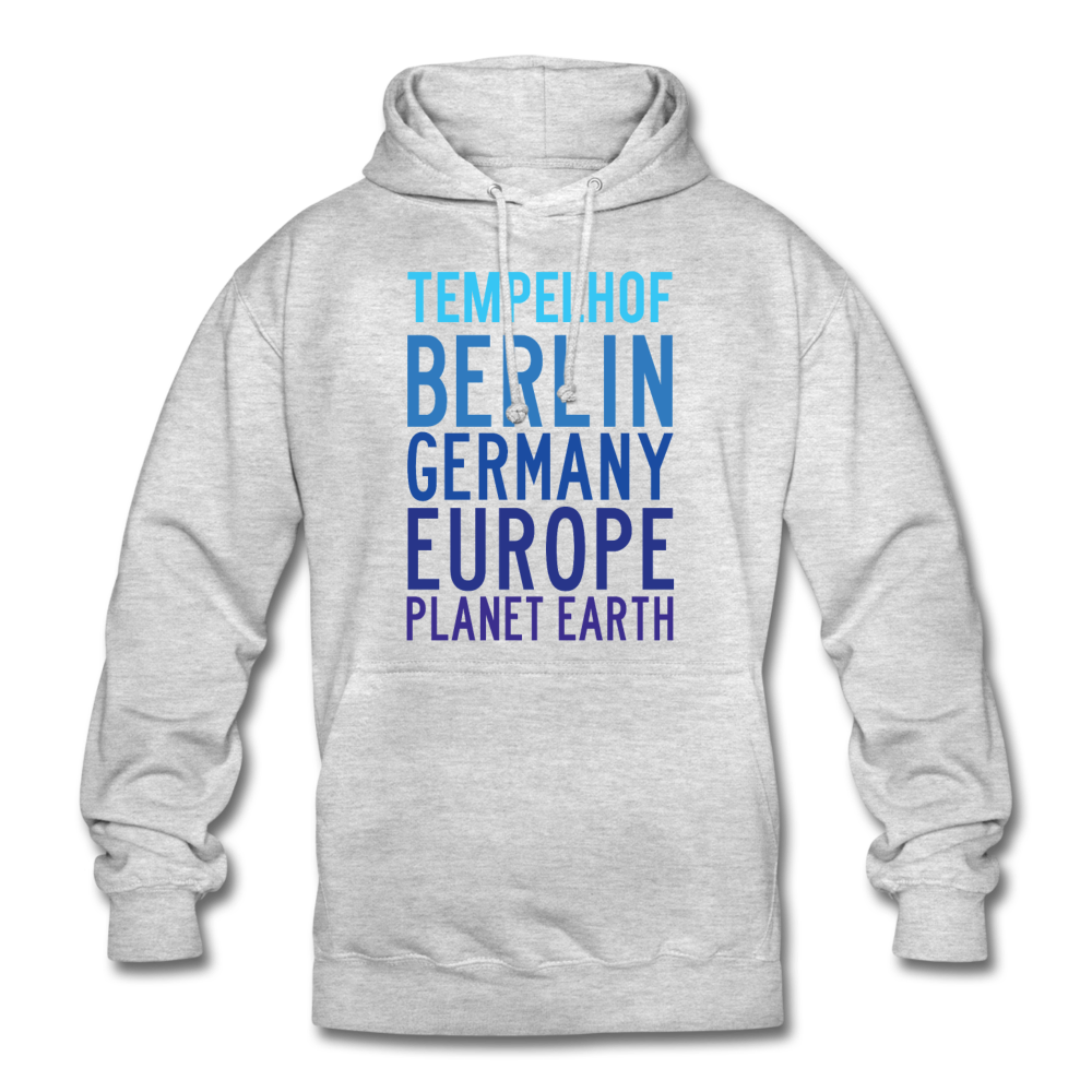 Tempelhof Planet Earth - Unisex Hoodie - Hellgrau meliert