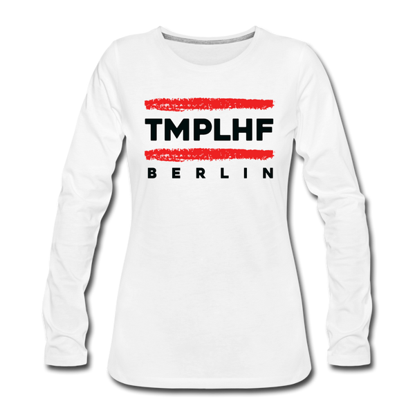 TMPLHF - Frauen Premium Langarmshirt - Weiß