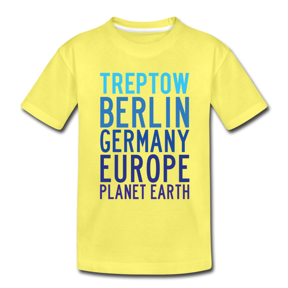 Treptow Planet Earth - Kinder Premium T-Shirt - Gelb