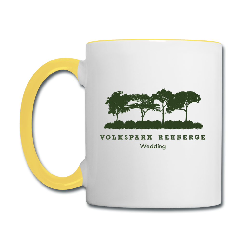 Volkspark Rehberge - Tasse zweifarbig - Weiß/Gelb