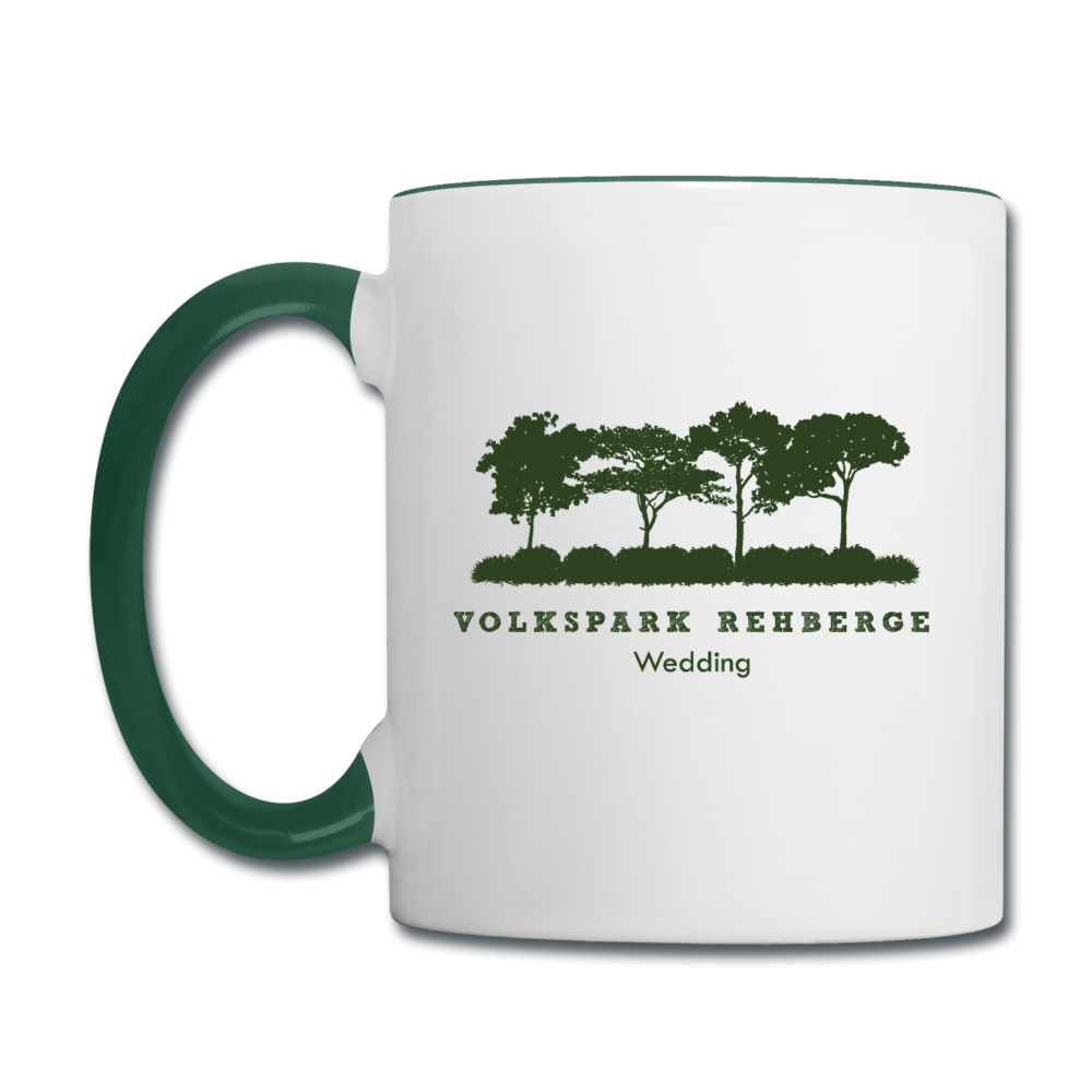 Volkspark Rehberge - Tasse zweifarbig - Weiß/Dunkelgrün