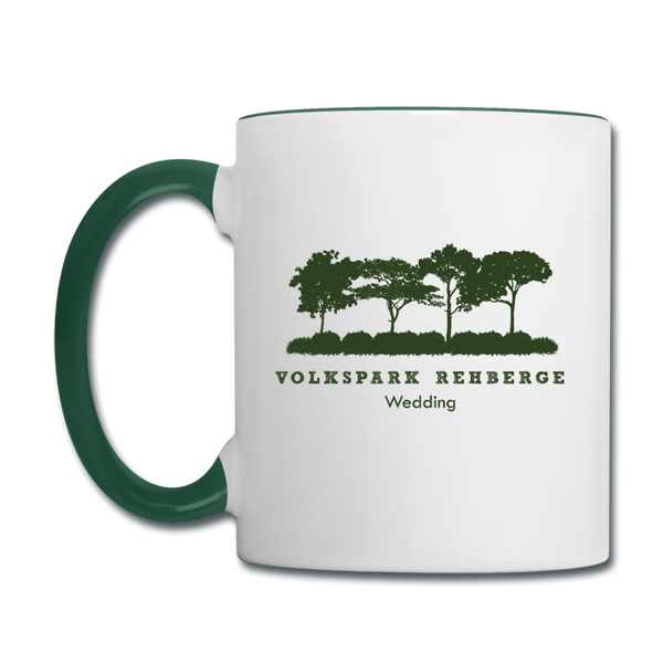 Volkspark Rehberge - Tasse zweifarbig - Weiß/Dunkelgrün