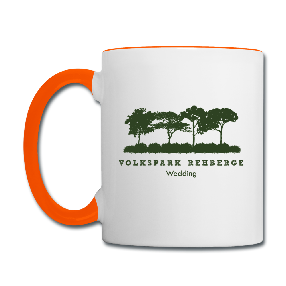 Volkspark Rehberge - Tasse zweifarbig - Weiß/Orange