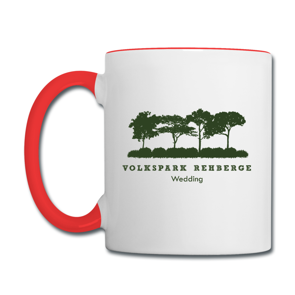 Volkspark Rehberge - Tasse zweifarbig - Weiß/Rot
