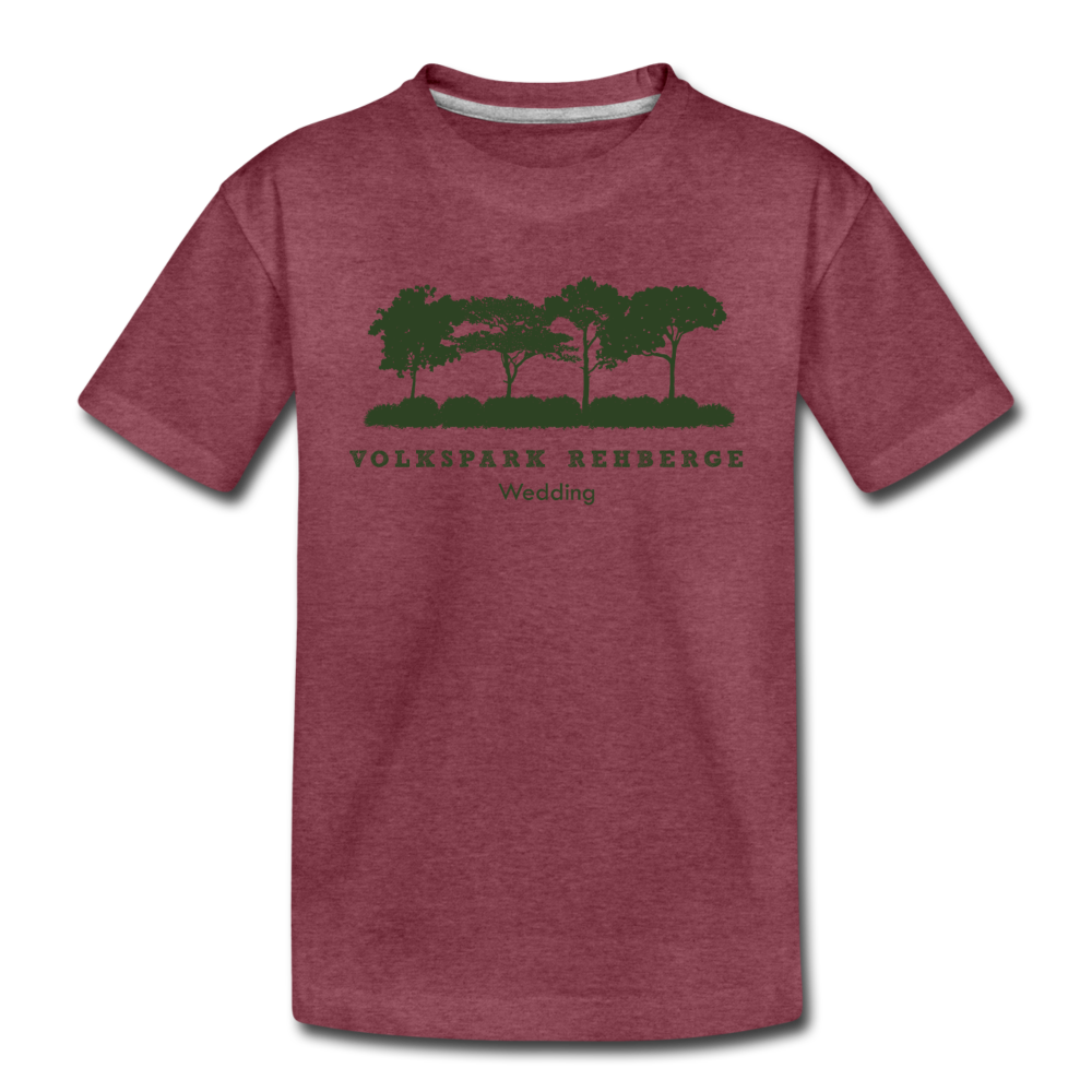 Volkspark Rehberge - Kinder Premium T-Shirt - Bordeauxrot meliert