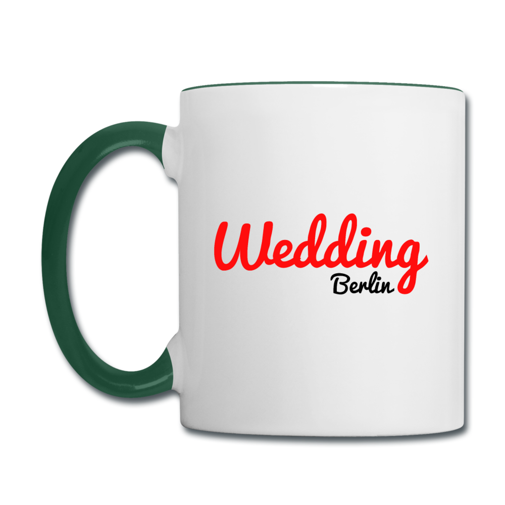 Wedding - Tasse zweifarbig - Weiß/Dunkelgrün