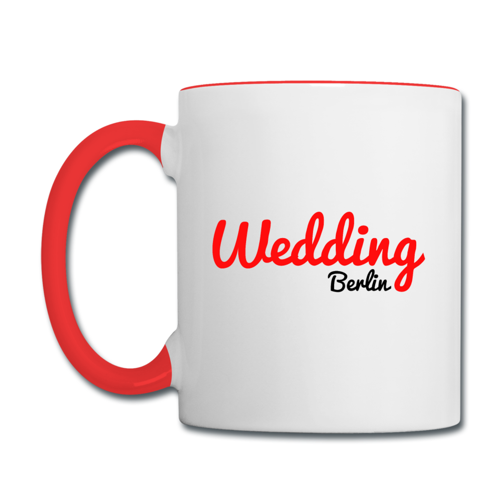 Wedding - Tasse zweifarbig - Weiß/Rot