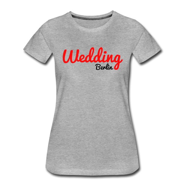 Wedding - Frauen Premium T-Shirt - Grau meliert