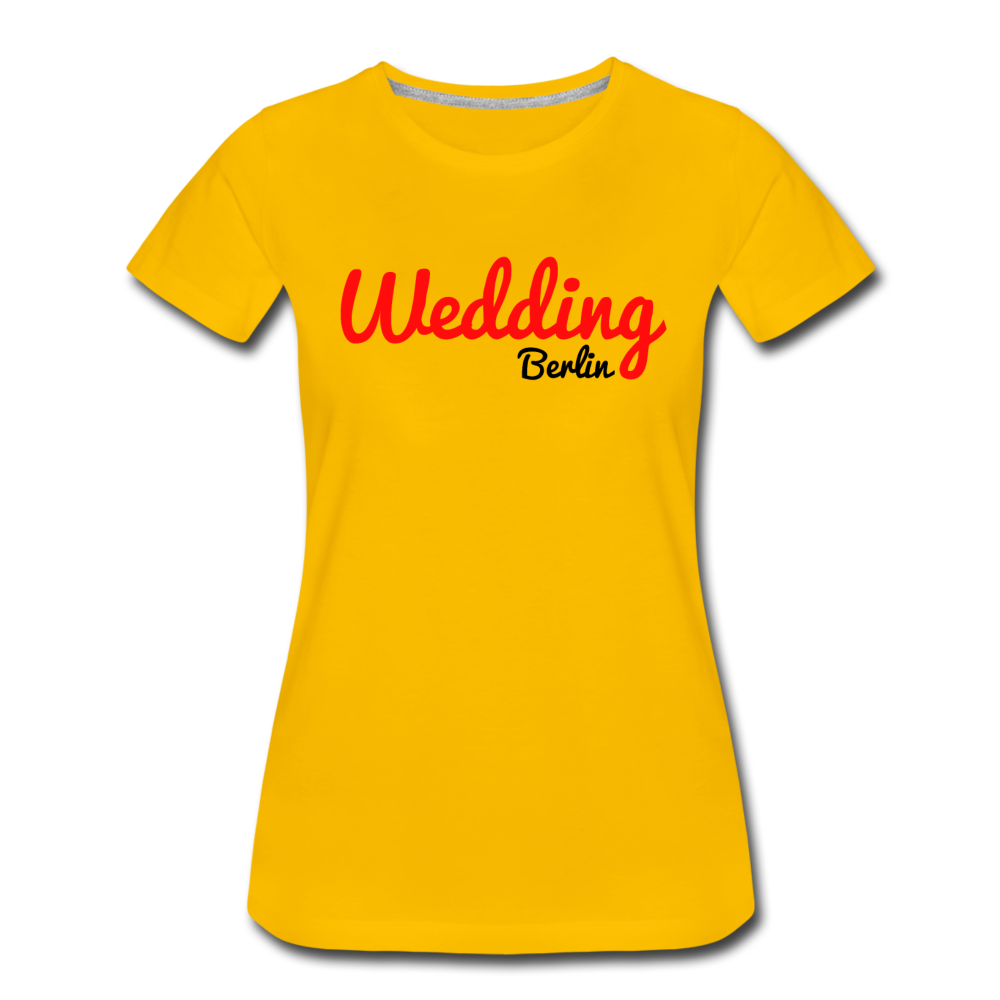 Wedding - Frauen Premium T-Shirt - Sonnengelb