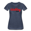 Wedding - Frauen Premium T-Shirt - Blau meliert