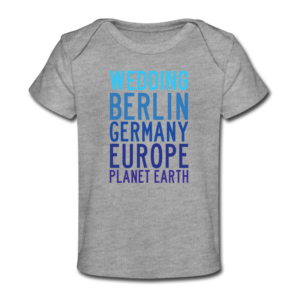 Wedding Planet Earth - Baby Bio T-Shirt - Grau meliert