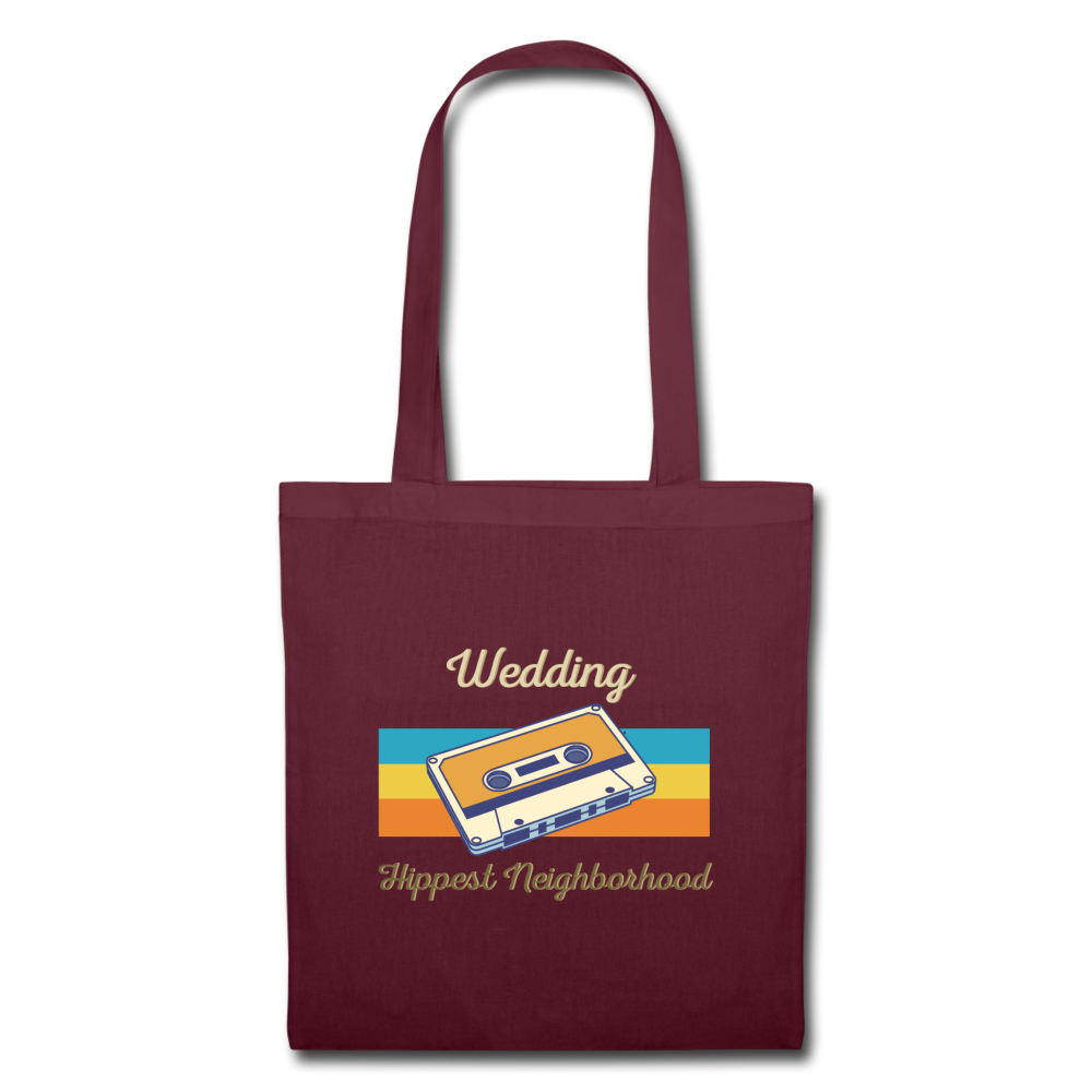 Wedding Hippest Neighborhood - Stoffbeutel - Burgunderrot