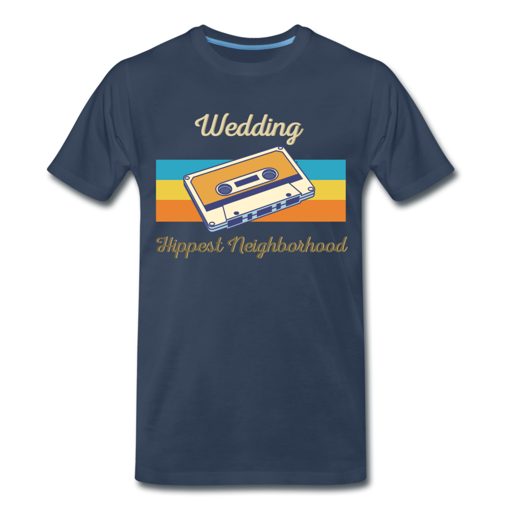 Wedding Hippest Neighborhood - Männer Premium T-Shirt - Navy