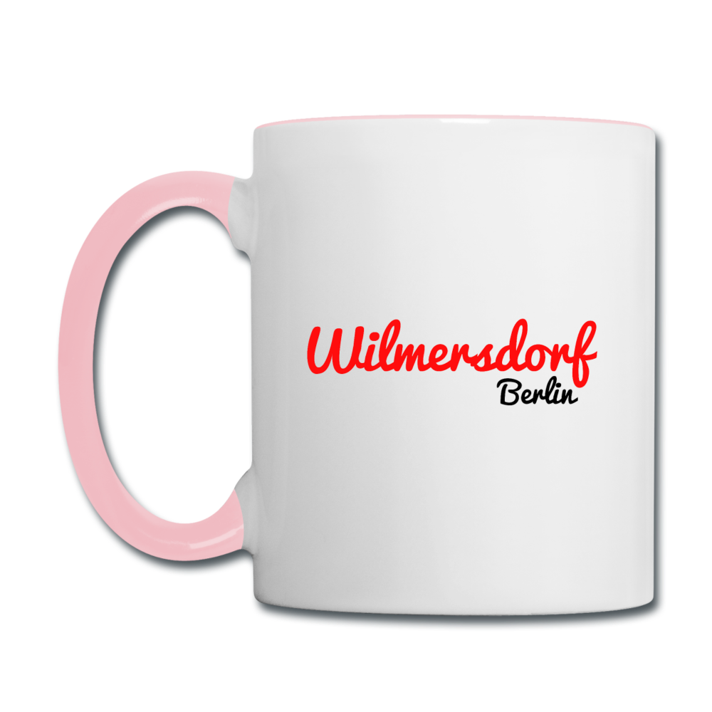 Wilmersdorf Berlin - Tasse zweifarbig - Weiß/Pink