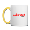 Wilmersdorf Berlin - Tasse zweifarbig - Weiß/Gelb