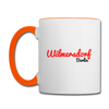 Wilmersdorf Berlin - Tasse zweifarbig - Weiß/Orange