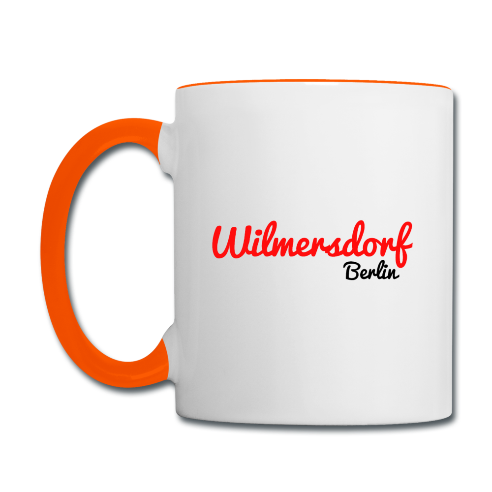 Wilmersdorf Berlin - Tasse zweifarbig - Weiß/Orange