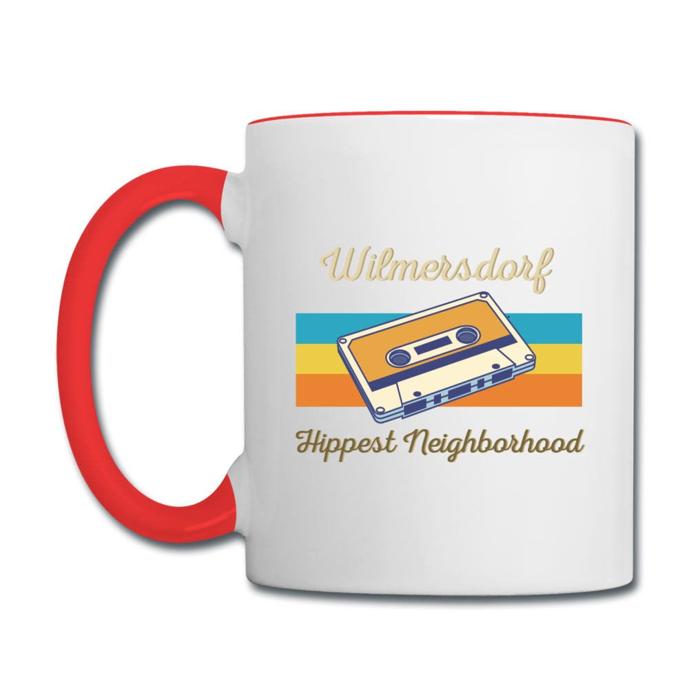 Wilmersdorf Hippest Neighborhood - Tasse zweifarbig - Weiß/Rot