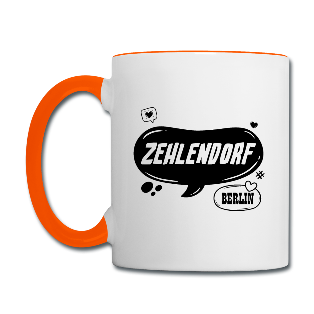 Zehlendorf Berlin - Tasse zweifarbig - Weiß/Orange