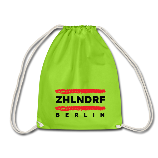 ZHLNDRF - Turnbeutel - Neongrün