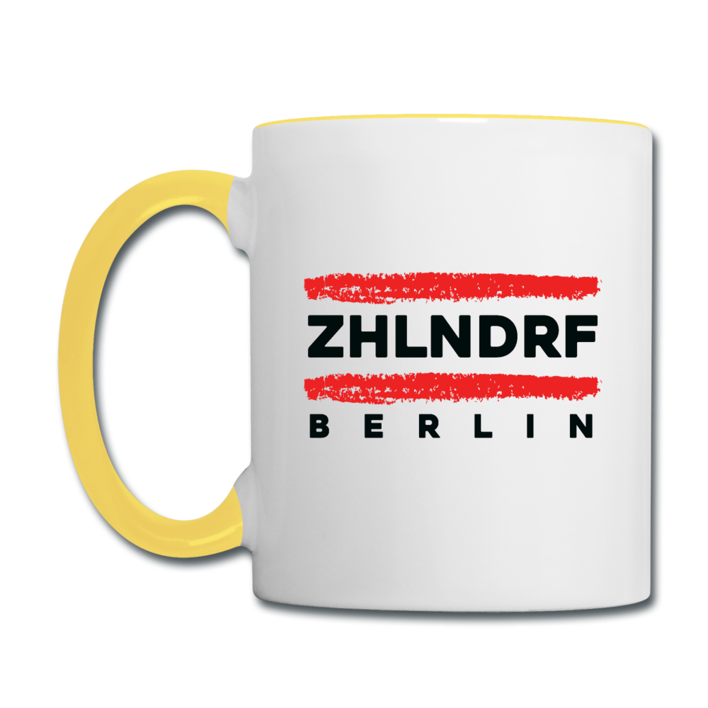 ZHLNDRF - Tasse zweifarbig - Weiß/Gelb