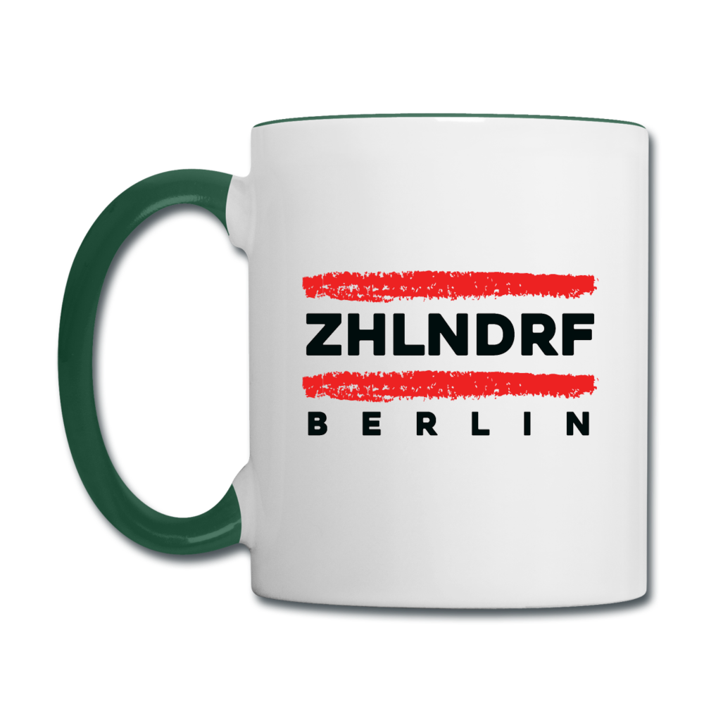ZHLNDRF - Tasse zweifarbig - Weiß/Dunkelgrün