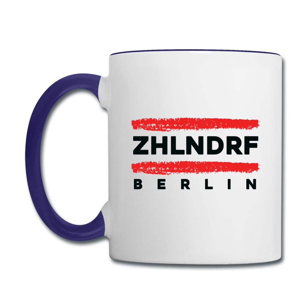 ZHLNDRF - Tasse zweifarbig - Weiß/Kobaltblau
