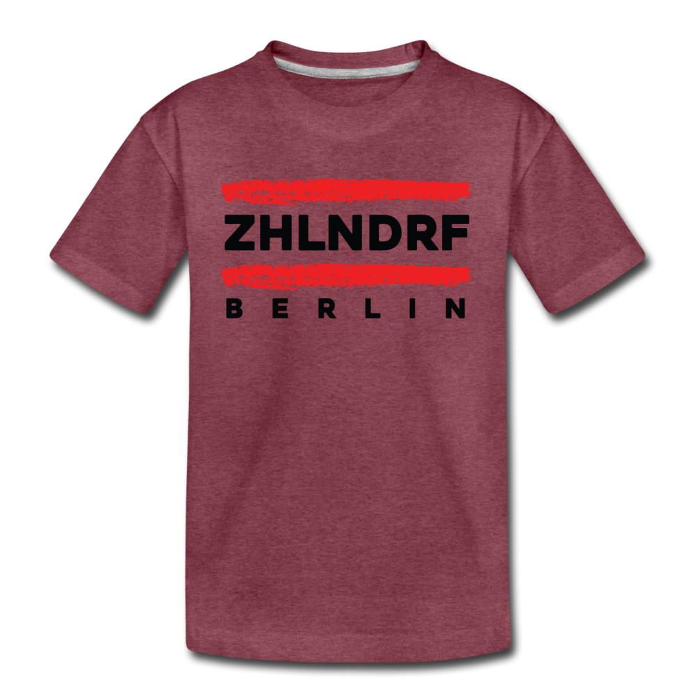 ZHLNDRF - Teenager Premium T-Shirt - Bordeauxrot meliert