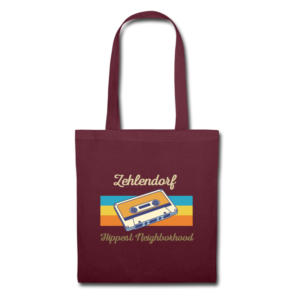 Zehlendorf Hippest Neighborhood - Stoffbeutel - Burgunderrot
