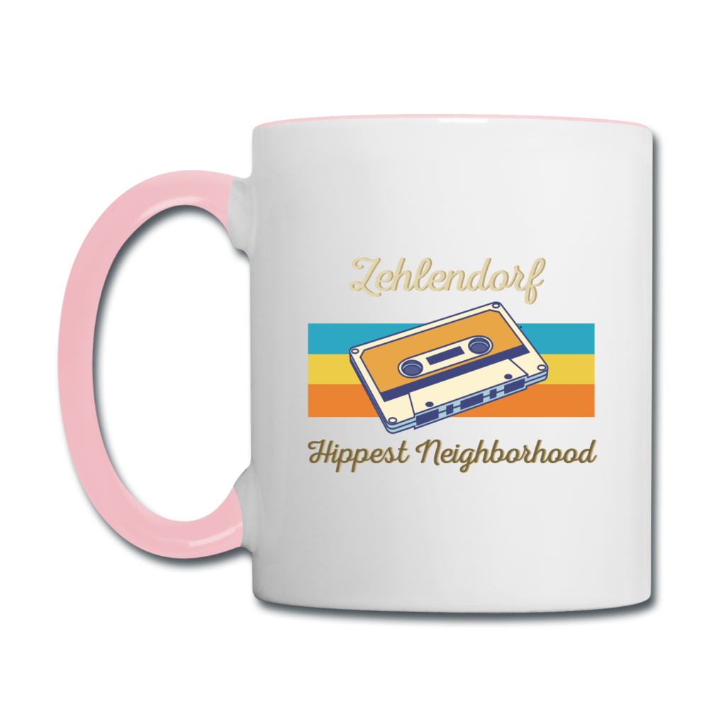 Zehlendorf Hippest Neighborhood - Tasse zweifarbig - Weiß/Pink