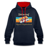 Zehlendorf Hippest Neighborhood - Kontrast Hoodie - Navy/Rot