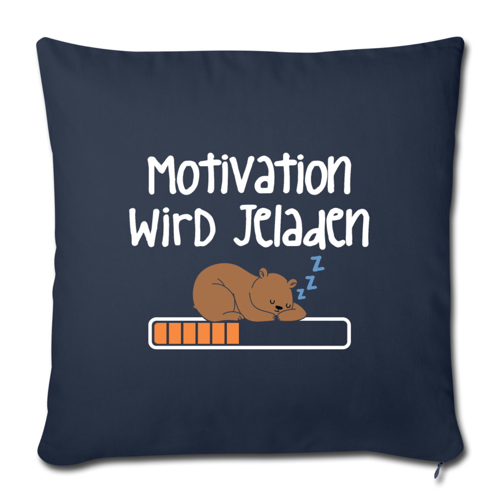 Motivation Wird Jeladen Warten - Sofakissen mit Füllung (45 x 45 cm) - Navy