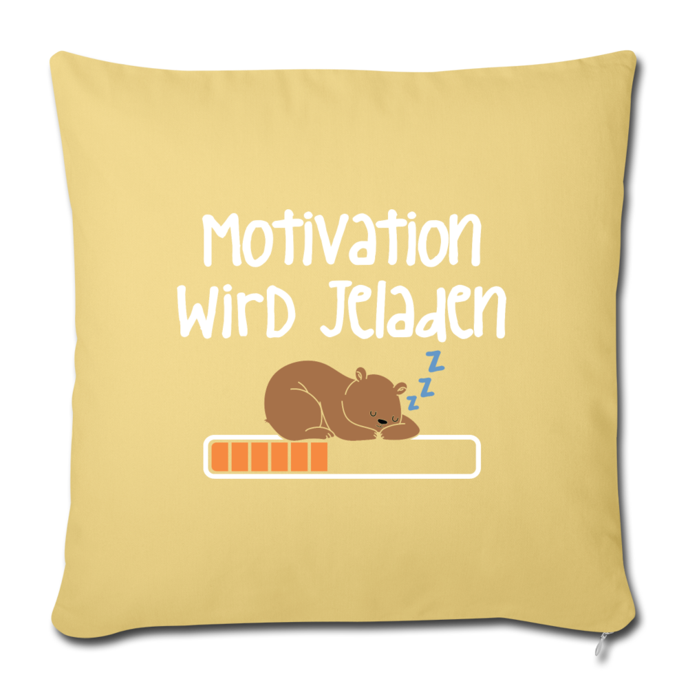Motivation Wird Jeladen Warten - Sofakissen mit Füllung (45 x 45 cm) - Hellgelb