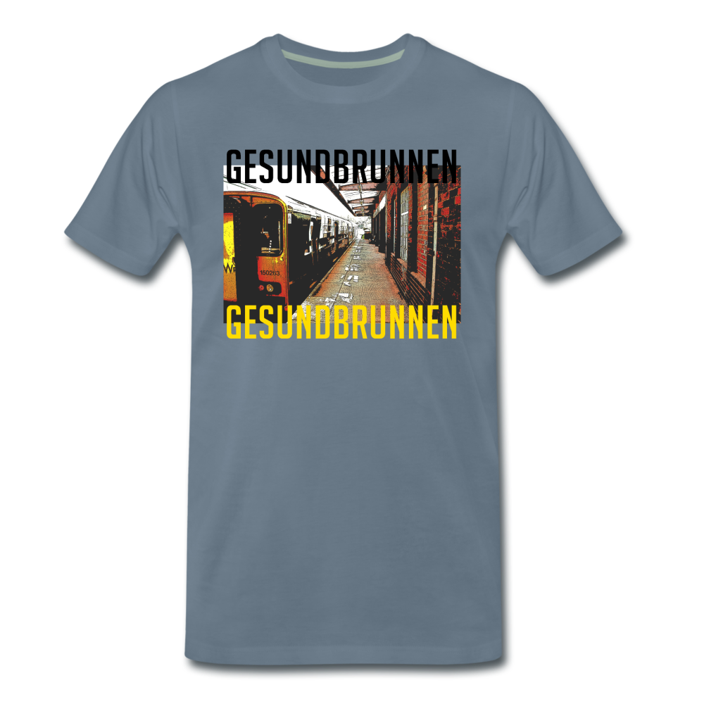 Gesundbrunnen - Männer Premium T-Shirt - Blaugrau