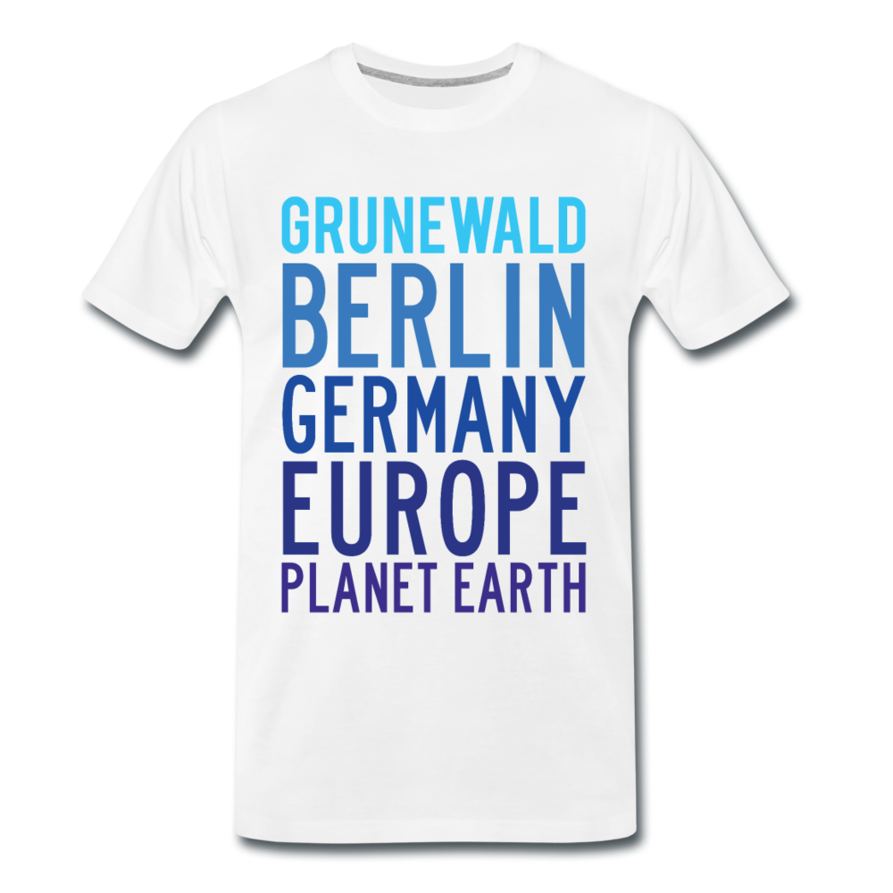 Grunewald Planet Earth - Männer Premium T-Shirt - Weiß