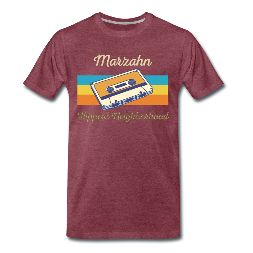 Marzahn Hippest Neighborhood - Männer Premium T-Shirt - Bordeauxrot meliert