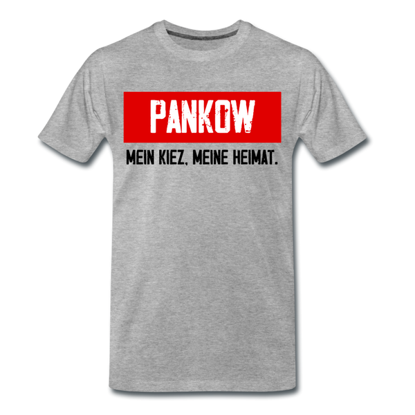 Mein Kiez meine Heimat - Männer Premium T-Shirt - Grau meliert