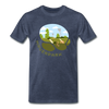 Mauerpark - Männer Premium T-Shirt - Blau meliert
