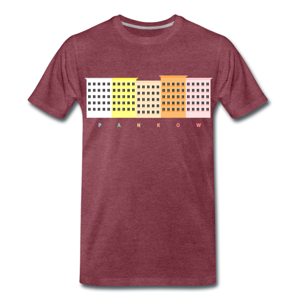 Wohnraum Pankow - Männer Premium T-Shirt - Bordeauxrot meliert