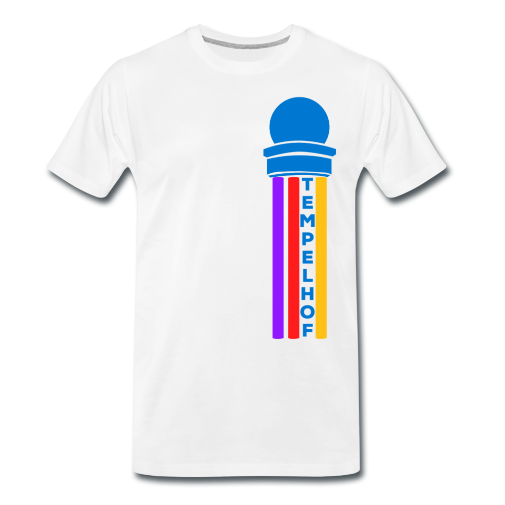 Tempelhof Radarturm - Männer Premium T-Shirt - Weiß