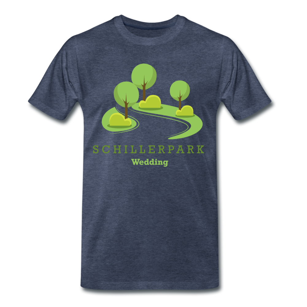 Schillerpark - Männer Premium T-Shirt - Blau meliert