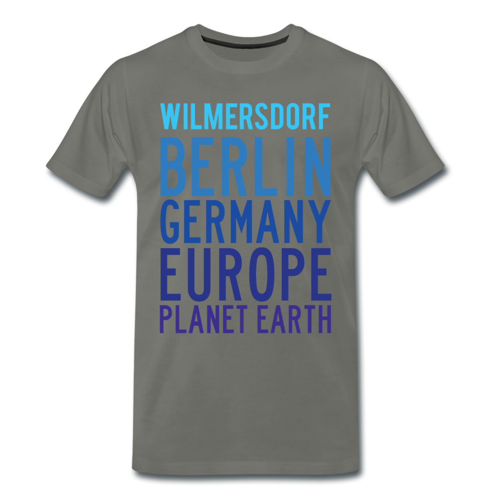 Wilmersdorf Planet Earth - Männer Premium T-Shirt - Asphalt