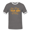 Jeh mah nich uffn Keks gelb - Männer Ringer T-Shirt - Dunkelgrau/Weiß