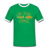 Jeh mah nich uffn Keks gelb - Männer Ringer T-Shirt - Kelly Green/Weiß
