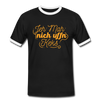 Jeh mah nich uffn Keks gelb - Männer Ringer T-Shirt - Schwarz/Weiß