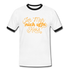 Jeh mah nich uffn Keks gelb - Männer Ringer T-Shirt - Weiß/Schwarz